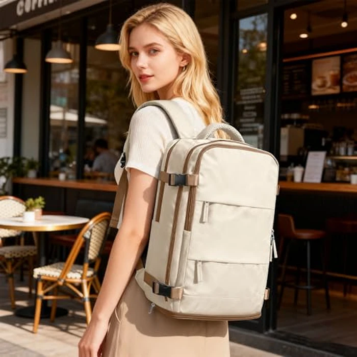 coofay Travel Backpack Carry on Flight Approved Mochila De Viaje Personal Item Travel Bag Backpacks for Travel Backpacks for Men Women Carry on Backpack for Airplanes 18x14x8 Inches Travel Bag by coofay - Image 2