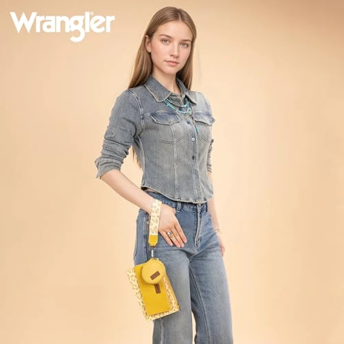 Montana West X Wrangler Wrist Wallets for Women Dual Pouch Wristlet Gifts for Women Travel Sports Outdoors Phone Wristlet Easy to Carry WG366-W114YL by Montana West - Image 2