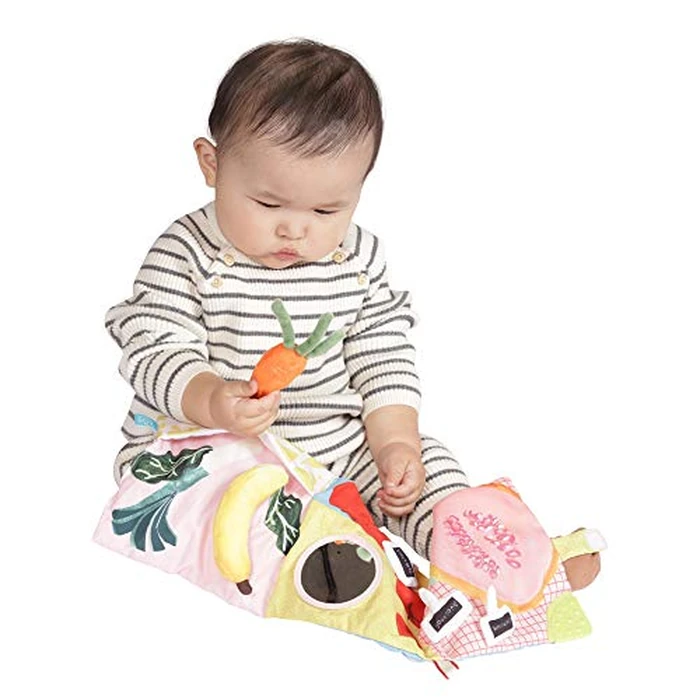 Manhattan Toy Mini-Apple Farm Soft Activity Crinkle Book for Baby & Toddler with Discovery Mirror and Textured Teether by Manhattan Toy - Image 7