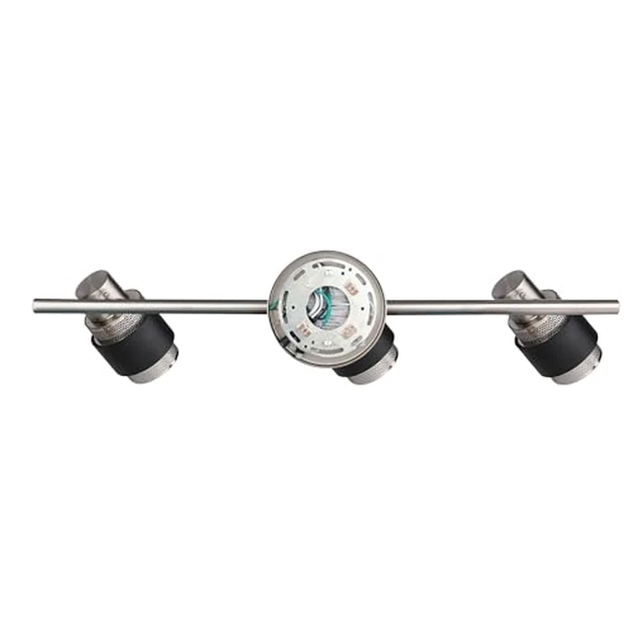 Aria Track Light - 3-Light, 50W G9, 24" W x 7.75" H, Easy Connect, Brushed Nickel and Black Finish, Ideal for Kitchens, Living Areas by Canarm Ltd - Image 3