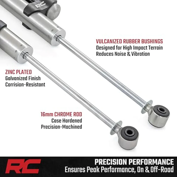 Rough Country M1R Monotube Rear Shocks with External Reservoir for Jeep Wrangler JL (2021-2024) & Wrangler Unlimited (2018-2025) w/4-6" Lift - 2-Pack by Rough Country - Image 3
