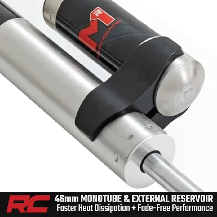 Rough Country M1R Monotube Rear Shocks with External Reservoir for Jeep Wrangler JL (2021-2024) & Wrangler Unlimited (2018-2025) w/4-6" Lift - 2-Pack by Rough Country - Image 5