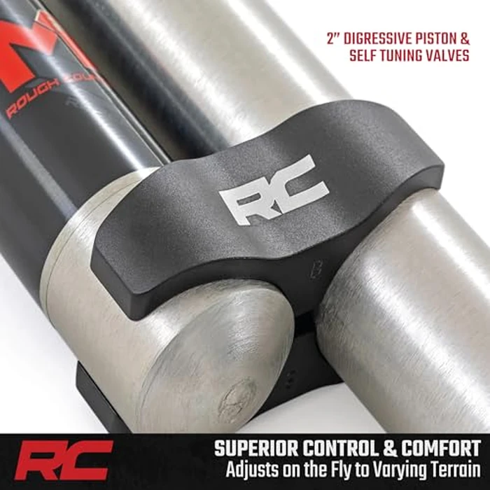 Rough Country M1R Monotube Rear Shocks with External Reservoir for Jeep Wrangler JL (2021-2024) & Wrangler Unlimited (2018-2025) w/4-6" Lift - 2-Pack by Rough Country - Image 6