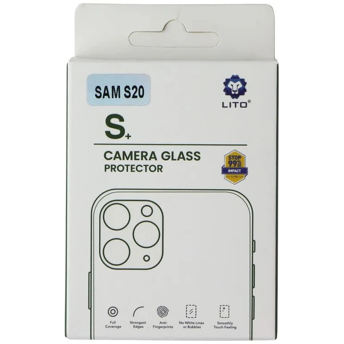 LITO S+ Camera Glass Lens Protector for Samsung Galaxy S20 - Black by LITO - Refurbished - Brand New condition - US$8.28