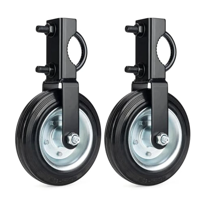 DURIGID 6 Inch Wheel for Gate, Gate Wheels for Metal Tube Gate, Heavy Duty Farm Gate Wheel, Gate Wheels Fit Tube Size from 1-5/8" to 2" O.D, Prevent Gate from Dragging, Black 2 Pack by DURIGID - Image 1