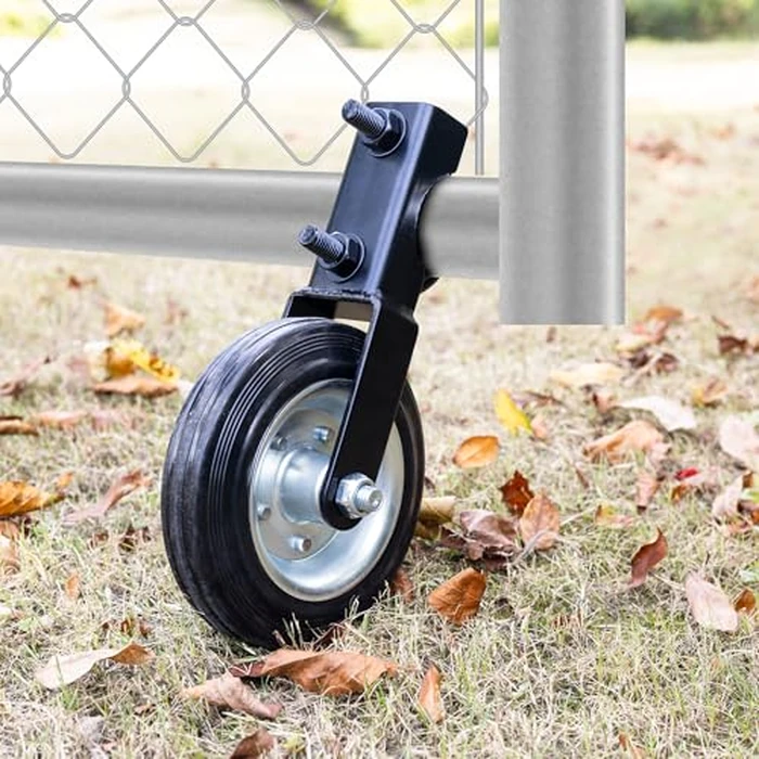 DURIGID 6 Inch Wheel for Gate, Gate Wheels for Metal Tube Gate, Heavy Duty Farm Gate Wheel, Gate Wheels Fit Tube Size from 1-5/8" to 2" O.D, Prevent Gate from Dragging, Black 2 Pack by DURIGID - Image 7