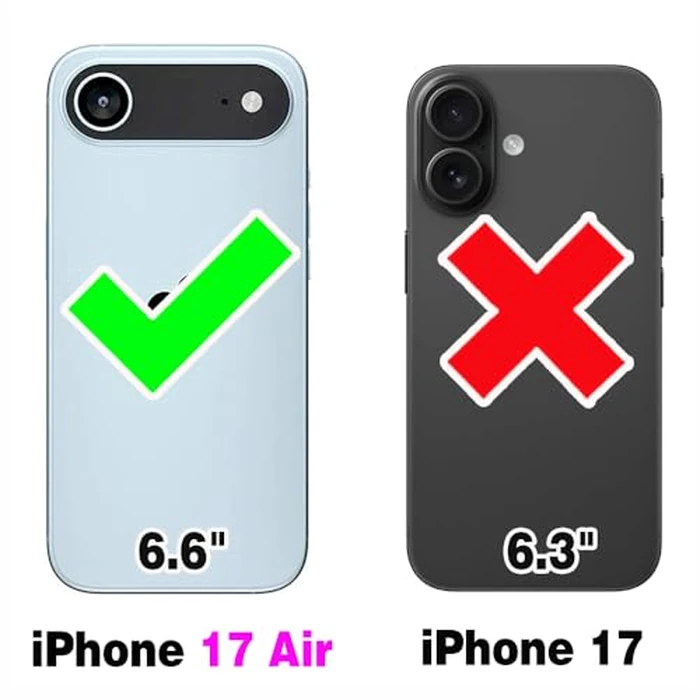 Asuwish Phone Case for iPhone 17 Air 6.5 inch Wallet Cell Cover with Tempered Glass Screen Protector Crossbody Wrist Strap Ring RFID Blocking Card Holder Slot i Phone17 i17 17Air Women Men Girls Black by Asuwish - Image 3