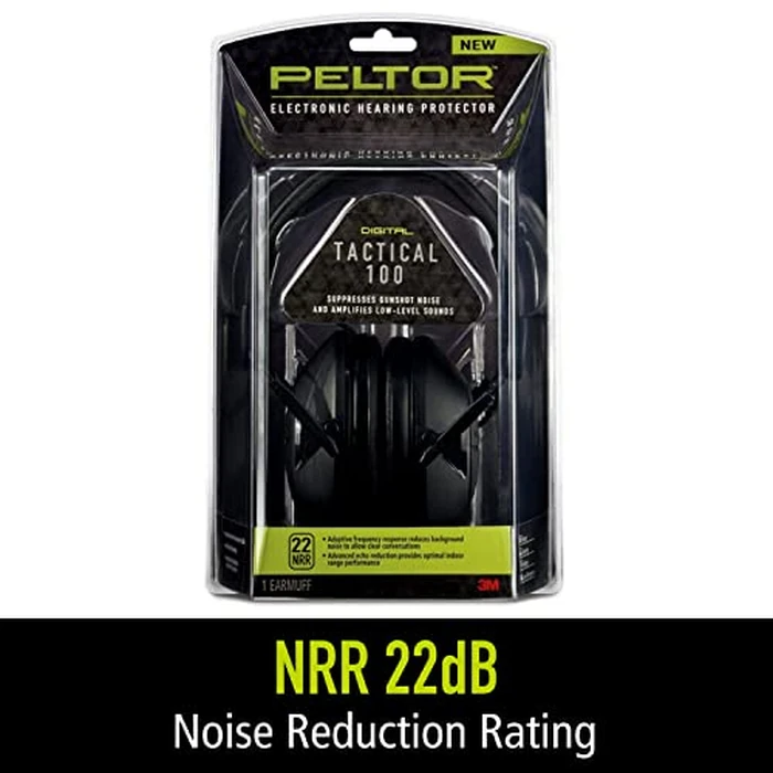 Peltor Sport Tactical 100 Electronic Hearing Protector, Ear Protection, NRR 22 dB, Ideal for the Range, Shooting and Hunting, TAC100-OTH by Peltor - Image 1