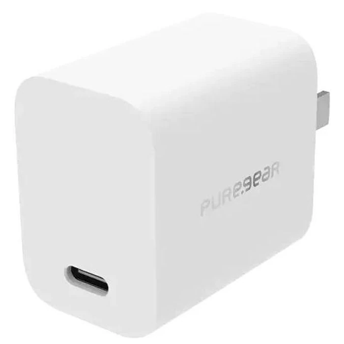 PureGear LightSpeed 20W Single USB-C PD Wall Charger - White by PureGear - Image 1