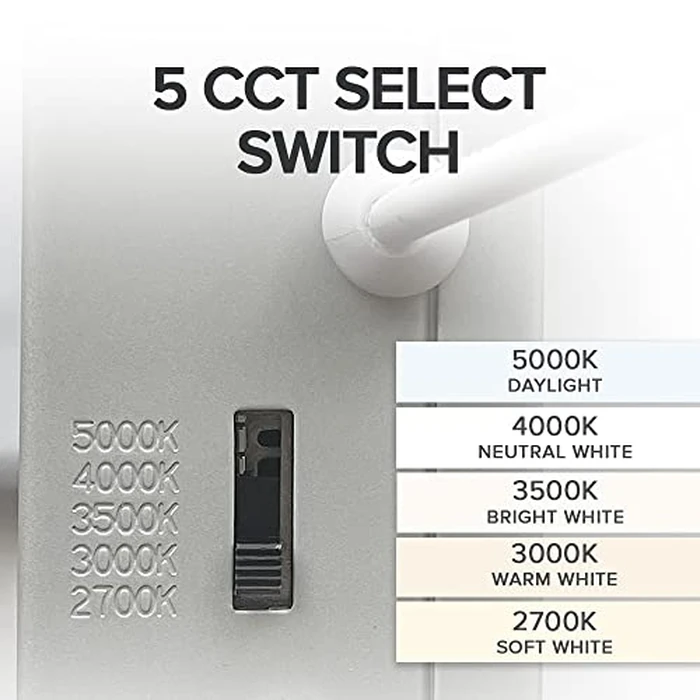 Maxxima 12 Pack 4 in. 5CCT Ultra Thin Recessed LED Downlight - 5 Color Temperature Selectable 2700K/3000K/3500K/4000K/5000K, 750 Lumens, Slim Canless, IC Rated, Dimmable Ceiling Light, J-Box Included by Maxxima - Image 6