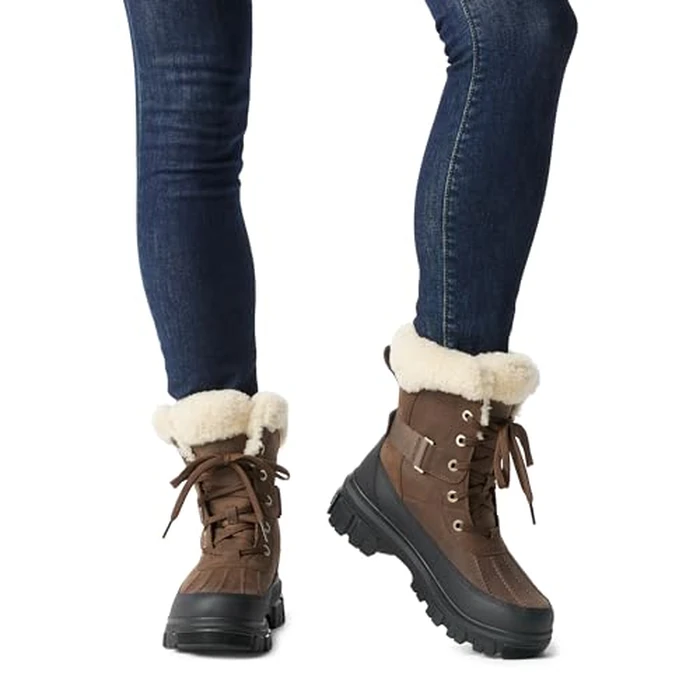 SOREL Women's Tivoli V Parc Waterproof Boot - Tobacco, Black - 7.5 by Sorel - Image 2