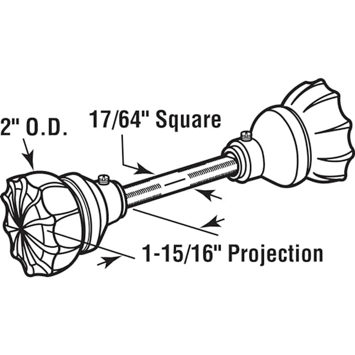 Prime-Line E 28317 Mortise Style Fluted Glass Door Knobs - Perfect for Replacing Broken Antique Lock Sets on Interior Doors, Features 2 In. Outside Diameter Knobs, Classic Bronze (1 Set) by PRIME-LINE - Image 2