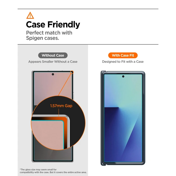Spigen Tempered Glass Screen Protector [GlasTR EZ FIT Pro] designed for Galaxy Z Fold 7 [Case Friendly] - 2 Pack by Spigen - Image 3