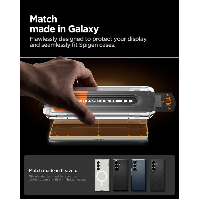 Spigen Tempered Glass Screen Protector [GlasTR EZ FIT Pro] designed for Galaxy Z Fold 7 [Case Friendly] - 2 Pack by Spigen - Image 5