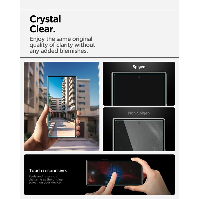 Spigen Tempered Glass Screen Protector [GlasTR EZ FIT Pro] designed for Galaxy Z Fold 7 [Case Friendly] - 2 Pack by Spigen - Image 7