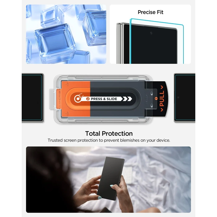 Spigen Tempered Glass Screen Protector [GlasTR EZ FIT Pro] designed for Galaxy Z Fold 7 [Case Friendly] - 2 Pack by Spigen - Image 8