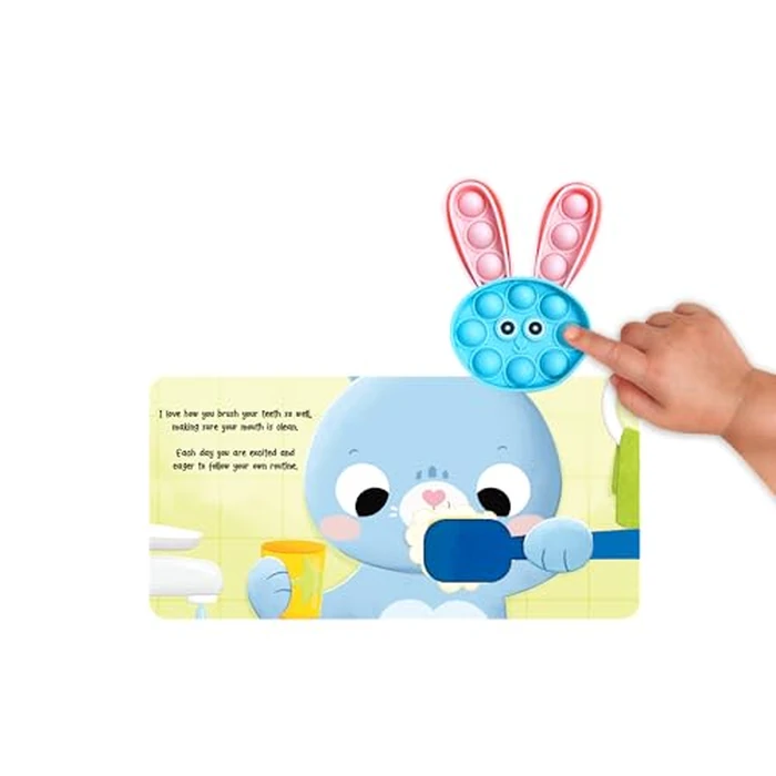 Fidgimals Little Bunny Baby Book | Sensory Board Book with Pop It Character, Perfect Sensory Books for Toddlers I Baby Books I Your Sensory Fidget Friend by Little Hippo Books - Image 2