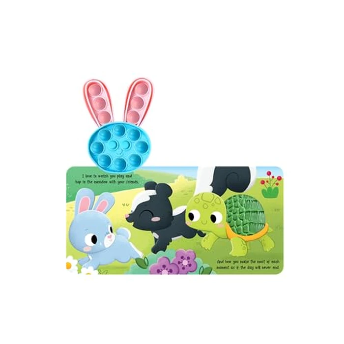 Fidgimals Little Bunny Baby Book | Sensory Board Book with Pop It Character, Perfect Sensory Books for Toddlers I Baby Books I Your Sensory Fidget Friend by Little Hippo Books - Image 4