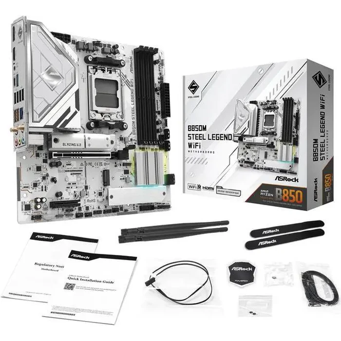 ASRock B850M STEEL LEGEND WIFI AM5 Micro ATX Motherboard by ASRock - Image 9