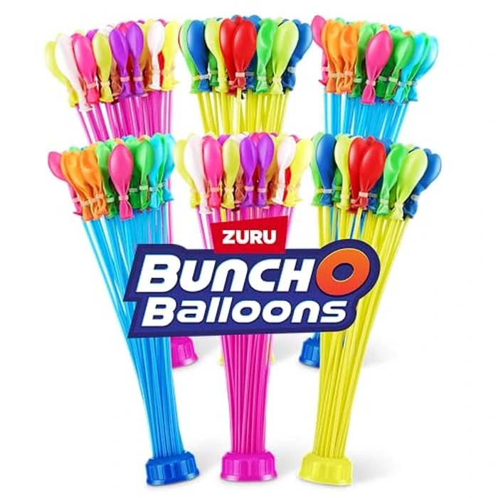 Bunch O Balloons Crazy Color by ZURU, 200+ Rapid-Filling Self-Sealing Water Balloons for Outdoor Family, Friends, Children Summer Fun, Amazon Exclusive (6 Pack) by Bunch O Balloons - Used - Like New condition - US$16.37
