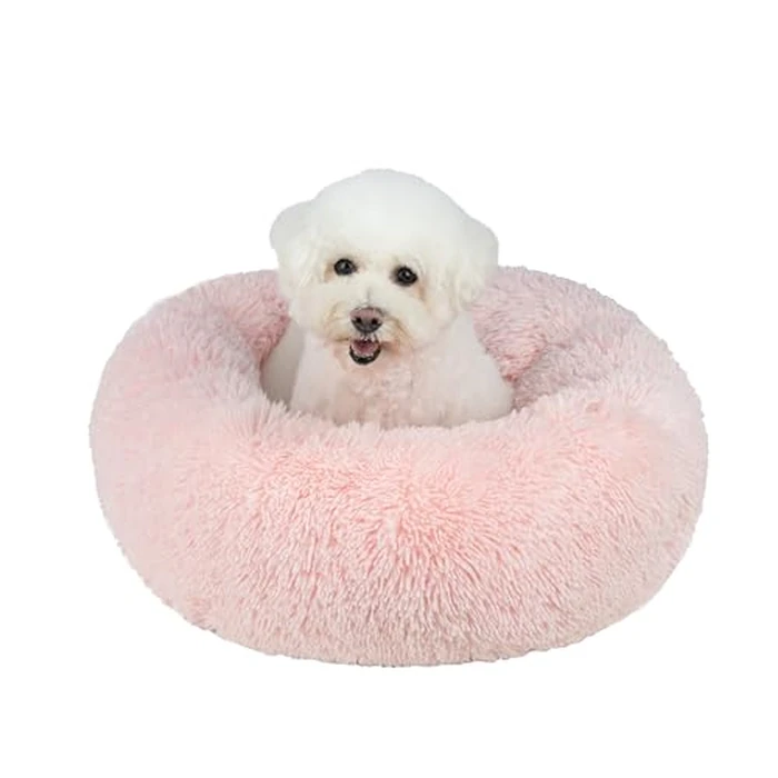 Best Pet Supplies Soft Plush Cute Indoor Dog Bed for Small, Medium, and Large Breeds - Pink, 20x20x6'' by Best Pet Supplies - Image 4