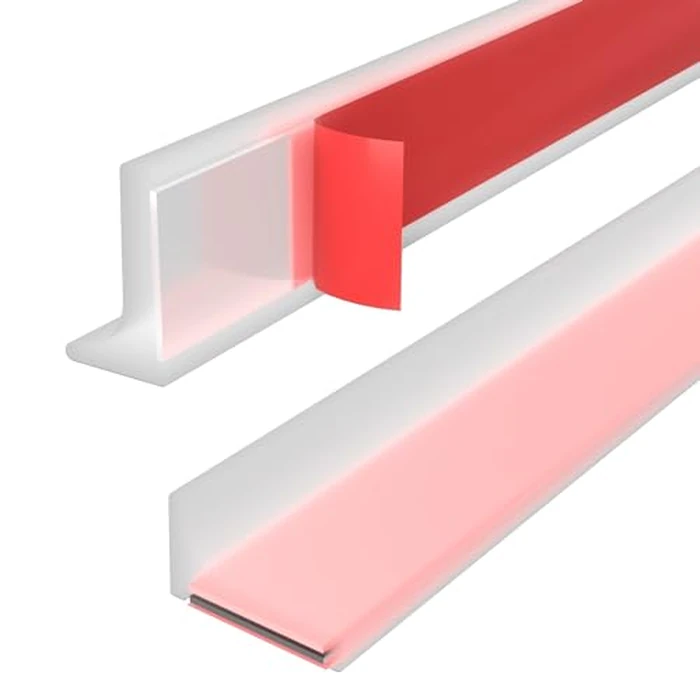 Shower Threshold Water Dam Guard - Self-Adhesive Silicone Waterproof Barrier, Leak-Proof, Flexible, Easy Installation, Customizable Length for Showers, Bathtubs, Sinks, and Countertops by Hzetuu by Hzetuu - Used - Like New condition - US$17.76