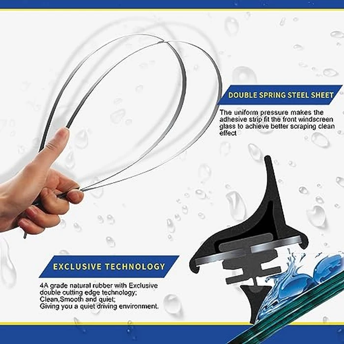 3 wipers Replacement for 2007 2008 2009 2010 2011 2012 2013 2014 Ford Edge Original Equipment Windshield Wiper Blades Set 26"+20"+14" (Set of 3) U/J HOOK by ANRDDO - Image 5