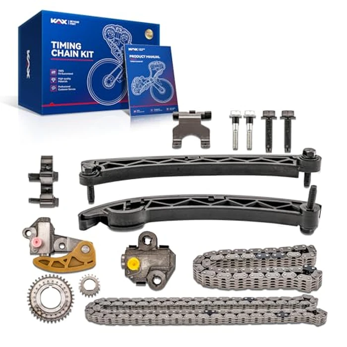 KAX Timing Chain Kit for Chevy Malibu Limited Equinox Impala Colorado Camaro Blazer Traverse, GMC Terrain Acadia Canyon, Buick Envision Regal LaCrosse,Cadillac ATS CTS CT6 2.0L 2.5L, OE#9-0918S S-1099 by KAX - Used - Like New condition