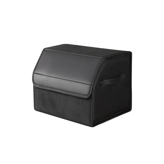 car organizers and storage for SUV,trunk organizer for sedan, leather foldable sleek box with lid,collapsible cargo bins, tool accessories containers,Collapsible Suede velvet (13 inch Covered) by sunshine sky - Used - Very Good condition - US$26.32