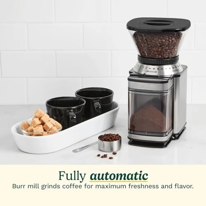 Cuisinart Coffee Grinder, Electric One-Touch Automatic Burr Coffee Grinder with 18-Position Grind Selector, Cup Size Selector for 4 - 18 Cups (DBM-8C) by Cuisinart - Image 3