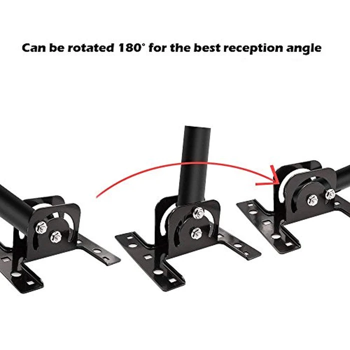PBD Adjustable Antenna Mounting Pole for Attic or Outdoor Use - Universal Mount Bracket for TV Antenna & Weather Station, Heavy Duty Steel, Weatherproof, Easy Installation, 1" Dia Pole, 16.5" Arm by pingbingding - Used - Like New condition - US$15.89