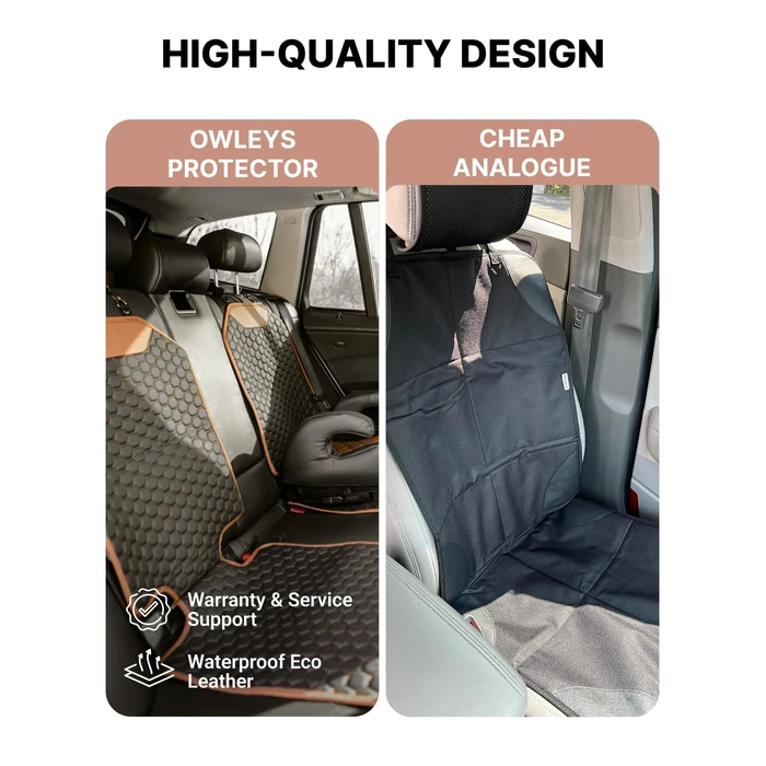 Owleys Premium Leather Car Seat Protector for Child Car Seat Cover from Dirt Scratches - Infant Car Seat Protector for Back Seat/Front Booster Seat Protector Under Baby Car Seat Waterproof 1pc Hexy by Owleys - Image 7