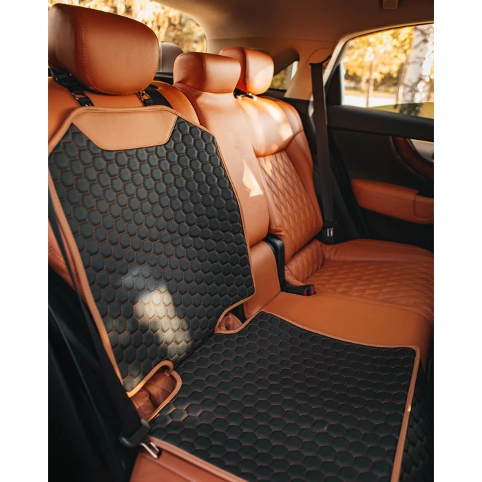 Owleys Premium Leather Car Seat Protector for Child Car Seat Cover from Dirt Scratches - Infant Car Seat Protector for Back Seat/Front Booster Seat Protector Under Baby Car Seat Waterproof 1pc Hexy by Owleys - Image 8