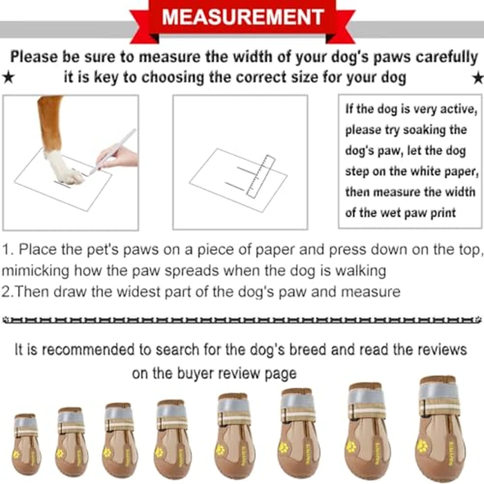 QUMY Dog Shoes for Large Dogs, Medium Dog Boots & Paw Protectors for Winter Snowy Day, Summer Hot Pavement, Water-Resistant in Rainy Weather, Outdoor Walking, Indoor Hardfloors Skid-Resistant Sole by QUMY - Image 2