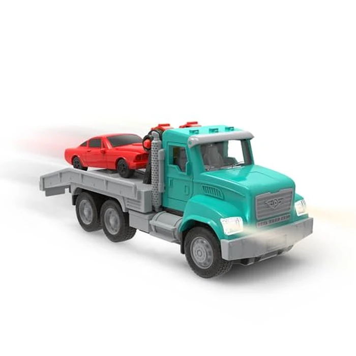 Driven by Battat - R/C Toy Tow Truck with Toy Car - Remote Control Toy Truck for Kids - Lights & Sounds Toy Vehicle - Construction Toy - 3 Years + - RC Tow Truck, 7 inches by Driven by Battat - Image 7