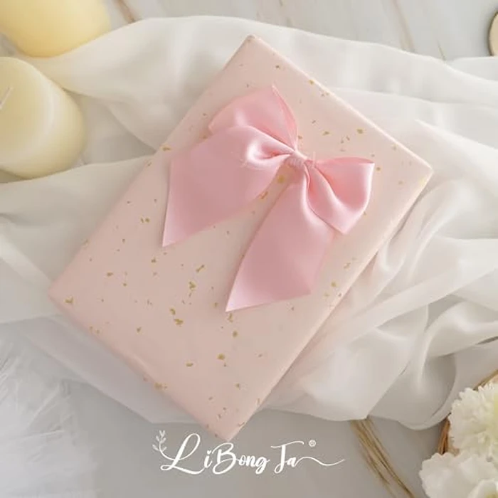 LiBongTa 24 PCS Pink Bows 5" Pre-Tied Twist Tie Bows Baby Pink Satin Ribbon Bow for Gift Wrapping Candy Treat Bags Crafts Baby Shower Birthday Party Favors Wedding Decor by LiBongTa - Image 7