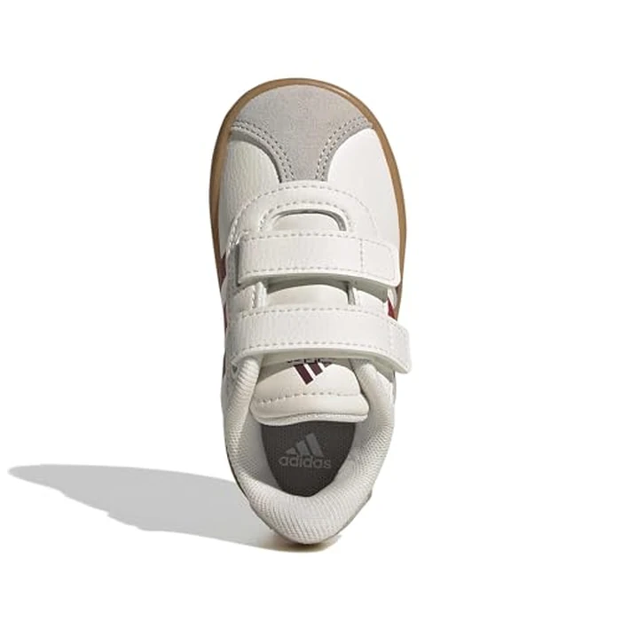 adidas Unisex-Baby VL Court 3.0, White/Collegiate Burgundy/Wonder Alumina, 4 by adidas - Image 2
