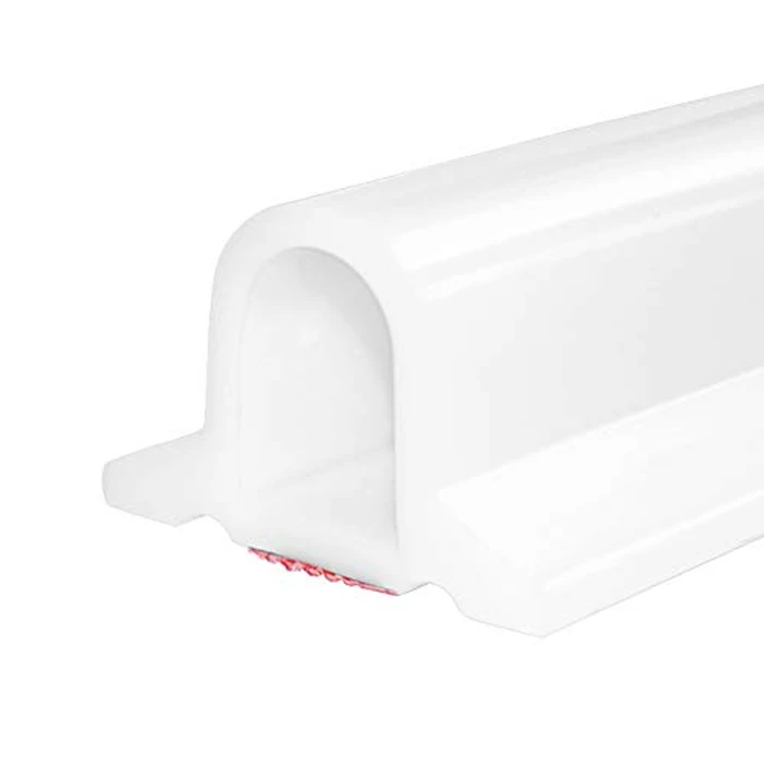 Duzzy 118 Inch Collapsible Shower Threshold Water Dam, Silicone Shower Water Stopper Barrier, Ideal for Wheelchair Accessible, Suitable for Accessibility ADA Handicap Showers Bathroom(9.84 F, White) by Duzzy - Used - Good condition - CA$28.33