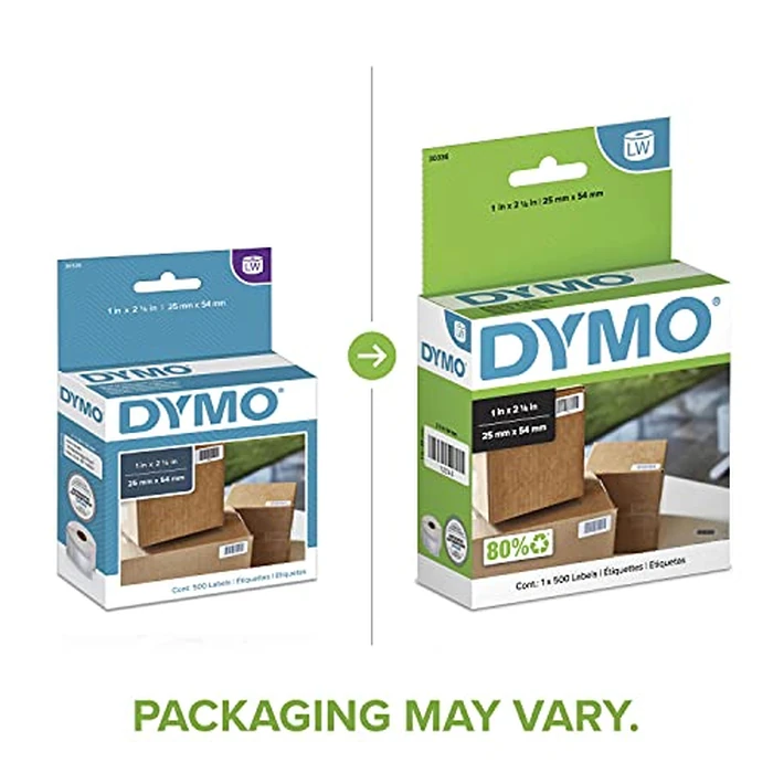 DYMO Authentic LW Multi-Purpose Labels DYMO Labels for LabelWriter Printers Great for Barcodes 1" x 2-1/8" 1 Roll of 500 by DYMO - Image 2