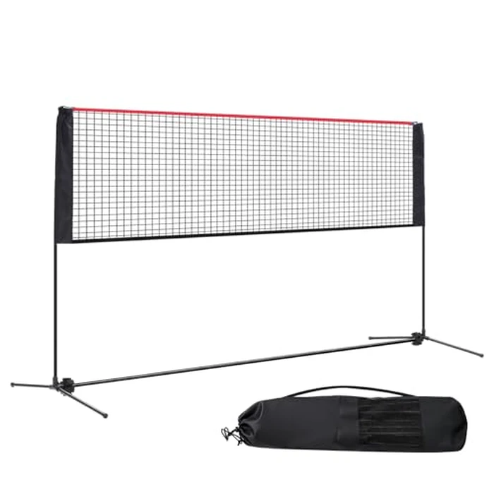 NEWBULIG Portable Badminton Net Set, 10FT/14FT/17FT Wide, Adjustable Height Multi Sport Net for Pickleball, Tennis, Volleyball, Soccer Tennis, Indoor Outdoor with Carry Bag, Easy Setup for Backyard by NEWBULIG - Used - Very Good condition