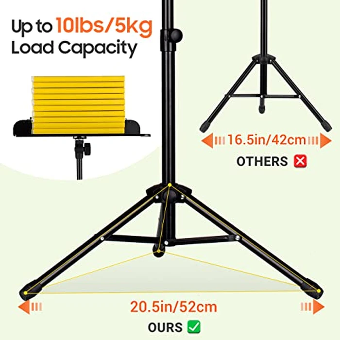 CAHAYA Portable sheet music stand: 3 in 1 Dual-use Sheet Music Stand & Desktop Book Stand Adjustable 31.4-55.9 in with Book Stand Support, Carrying Bag by CAHAYA - Image 4