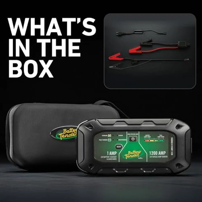 Battery Tender Charge N Start 1120 - Smart 12V/1 AMP Battery Charger and 1200 AMP Jump Starter Combo | 2-in-1 Battery Maintainer for Cars, Motorcycles, ATVs (USA Engineered) by Battery Tender - Image 9