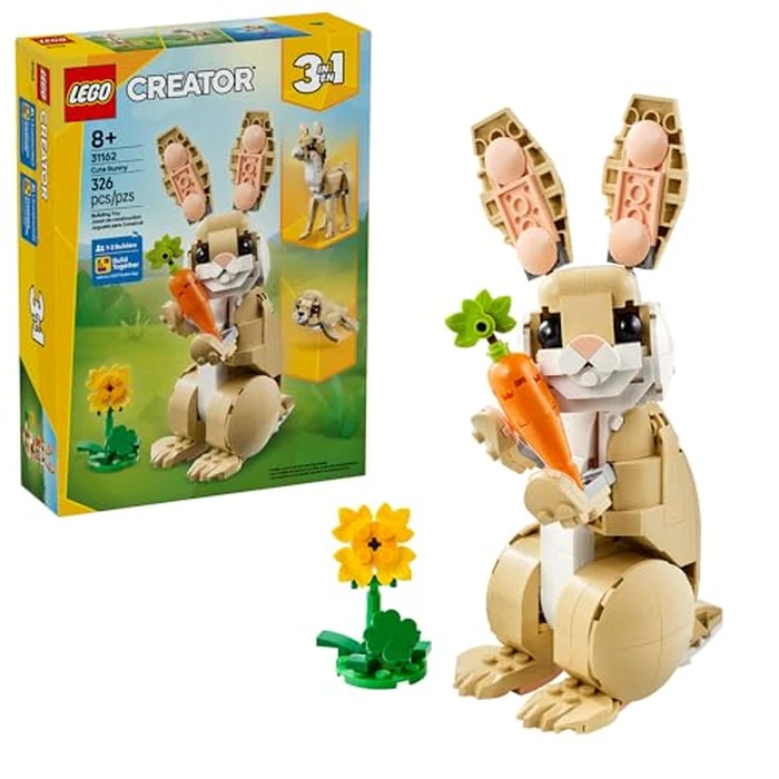 LEGO Creator 3 in 1 Cute Bunny Toy - Building Toy for Girls and Boys, Ages 8+ - Gift for Birthdays - W/ 3 Build Options, Bunny, Seal, or Llama - 31162 by LEGO - Used - Like New condition