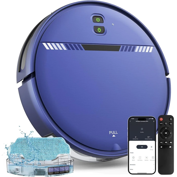 XIEBro Life Robot Vacuum and Mop Combo BR151 2-in-1 Mopping Robot Vacuum with Water Tank and Dustbin - Blue by XIEBro Life - Refurbished - Excellent condition