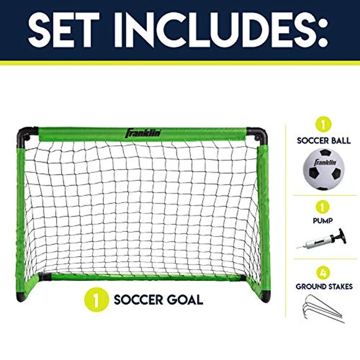 Franklin Sports 3' Insta Soccer Goal Set, Neon Green, 36" x 24" x 24" by Franklin Sports - Image 3