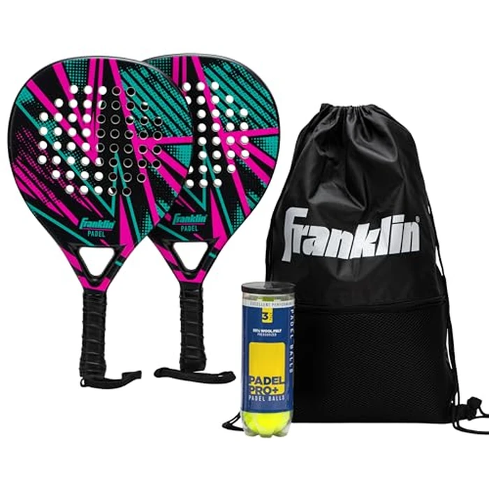 Franklin Sports - Axel Padel Racket Package - Fiberglass Padel Rackets with Foam Core - 365g Premium Performance by Franklin Sports - Image 1