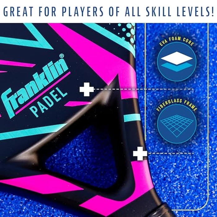 Franklin Sports - Axel Padel Racket Package - Fiberglass Padel Rackets with Foam Core - 365g Premium Performance by Franklin Sports - Image 4