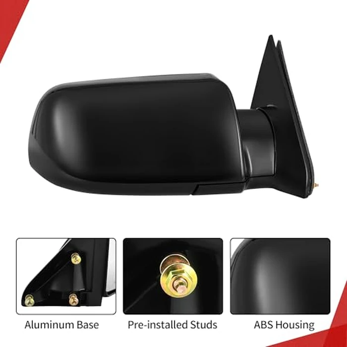 YITAMOTOR Right Passenger Side Mirror Compatible with GMC 1988-2000 C/K 1500 2500 3500, 1992-1999 Suburban 1500 2500, 1995-2000 Tahoe, Manual Folding Tow Mirror Black by YITAMOTOR - Image 2