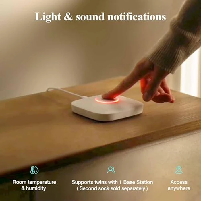 Sense-U Smart Sock Shoe (Long Range) Baby Monitor with On-Device Sleep Indicator & Notifications, Track Heart Rate, Movement, Sleep Patterns, Naps from Anywhere for Peace of Mind, No Monthly Fee by Sense-U - Image 6