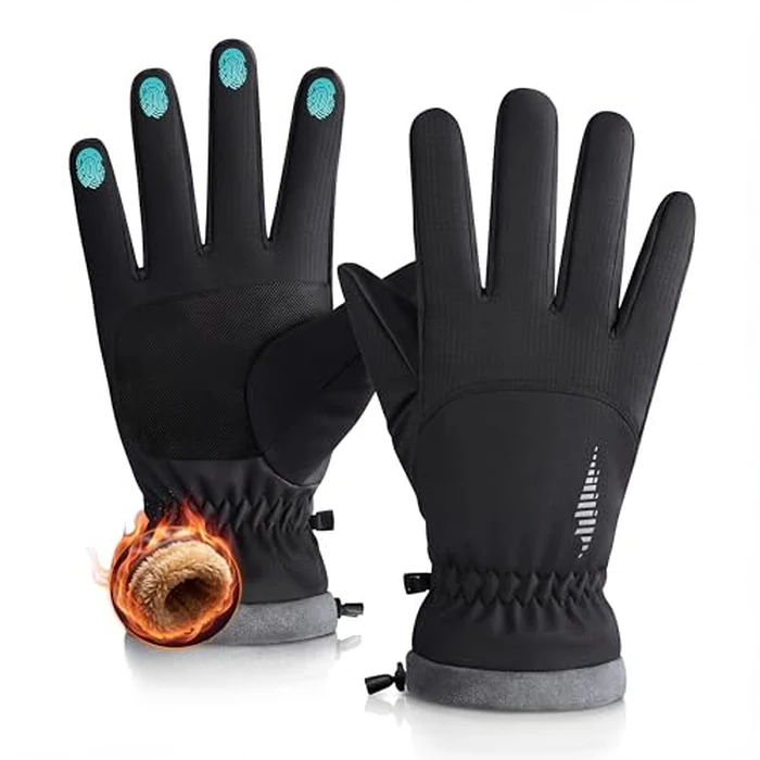 rivmount Winter Waterproof Ski Snow Warm Gloves for Women Men, Windproof Cold Weather Thermal with Touchscreen Fingers, for Running Driving Cycling Hiking Biking Outdoor Sports Daily Work by rivmount - Used - Like New condition